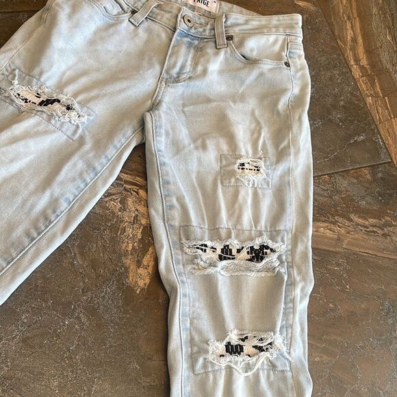 PAIGE Sz24 TRANSCEND VERDUGO ANKLE MIDRISE SKINNY MAYAN PATCH - Picture 6 of 16